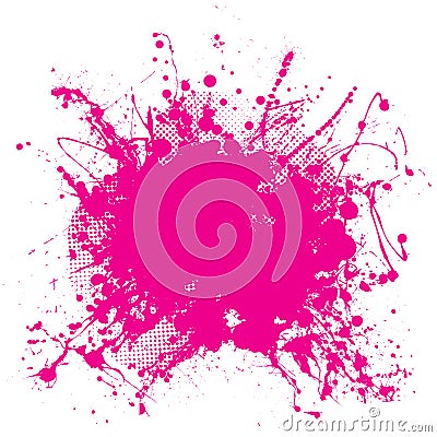 Pink grunge splat Vector Illustration