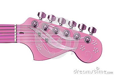 Pink Guitar Stock Photo