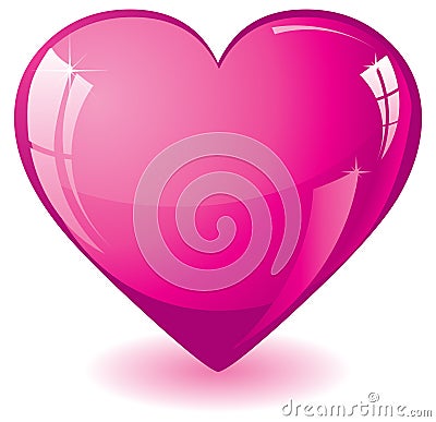 Pink Heart Vector Illustration