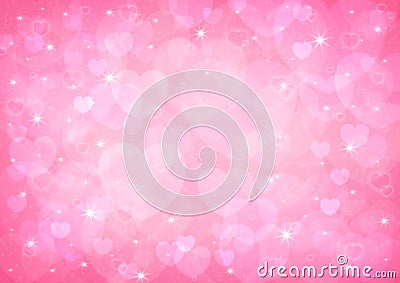 Pink heart bokeh Stock Photo
