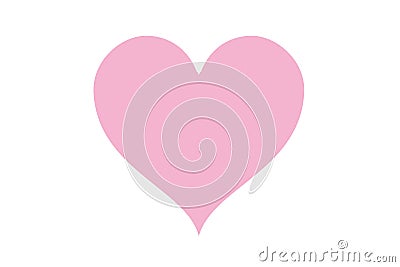 Pink heart icon on white background Stock Photo