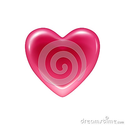 Pink heart jelly candy icon. Vector Illustration