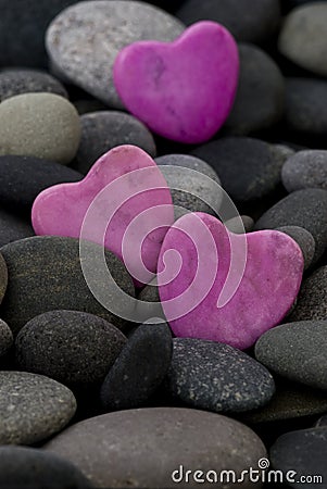 Pink hearts Stock Photo