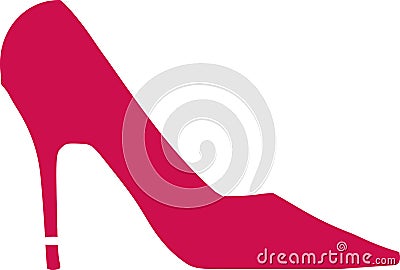 Pink high heel Vector Illustration