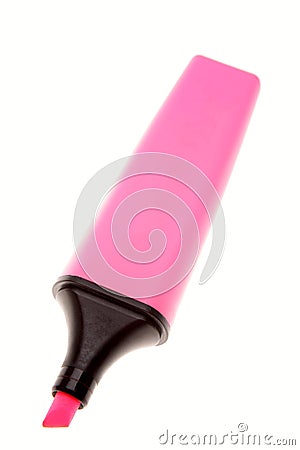 Pink Highlighter Marker Stock Photo