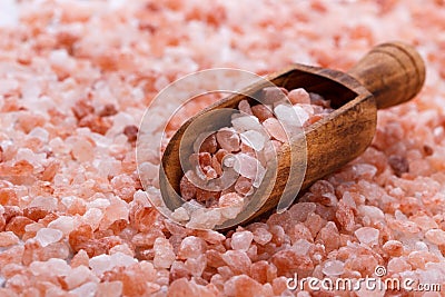 Pink himalayan salt Stock Photo