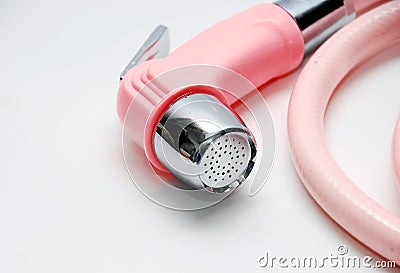 Pink hose pipe Stock Photo