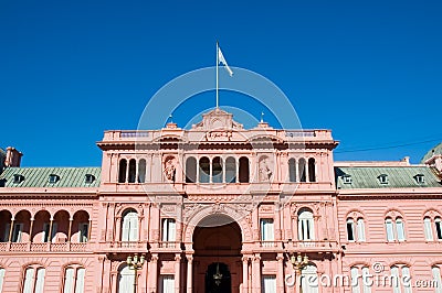 Pink house, Buenos Aires. Stock Photo