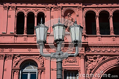 The Pink House Casa Rosada also known as Government House Casa de Gobierno Stock Photo