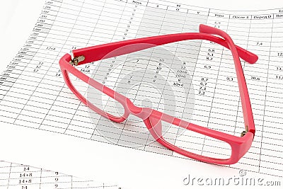 Pink ladies rectangular glasses Stock Photo