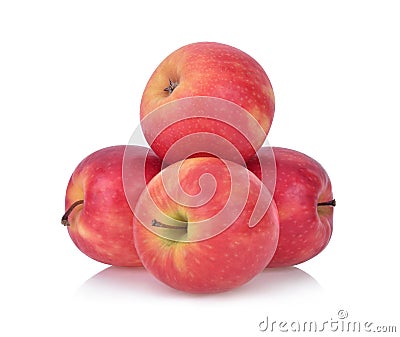 Pink lady apples isolated on white background Stock Photo