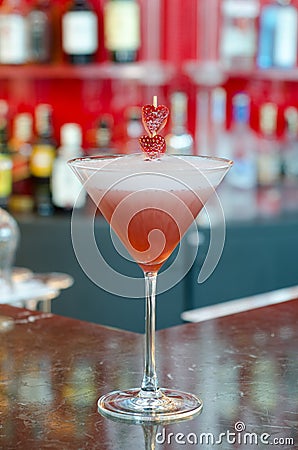 Pink Lady Cocktail Stock Photo