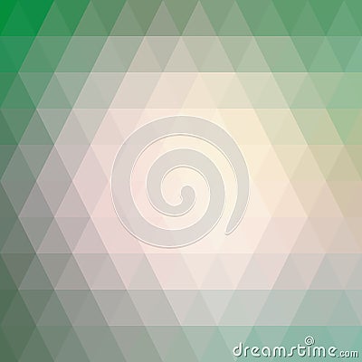 Pink lighting on green low polygon. Vector Illustration