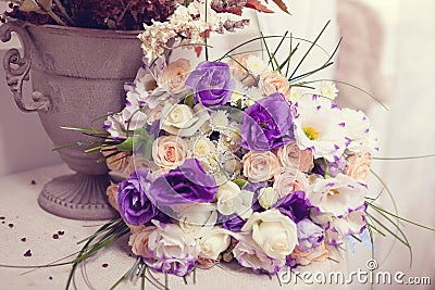 Pink lilac bouquet Stock Photo