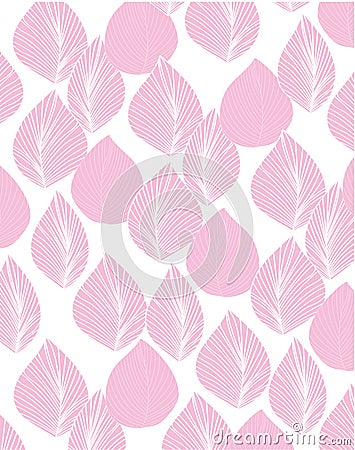 Pink line leaves Vector Background Vector Illustration