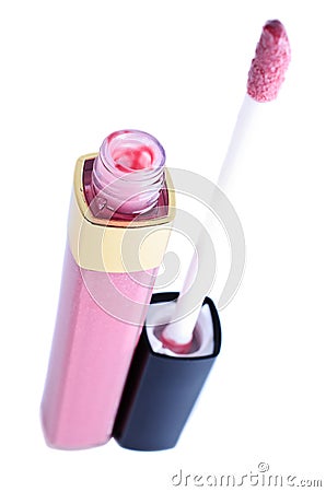 Pink lip gloss Stock Photo