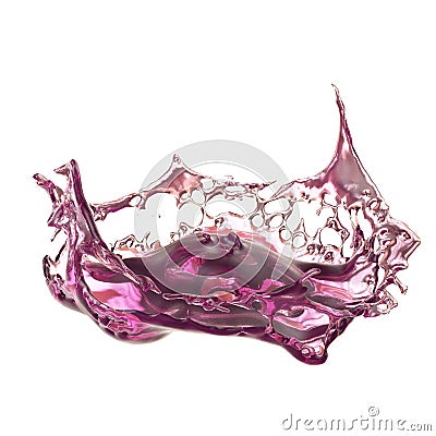 Pink liquid perfume splash Stock Photo