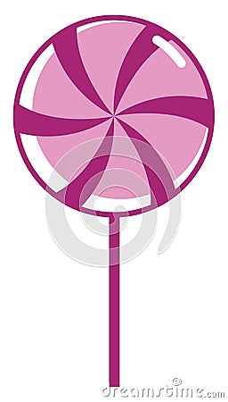 Pink lolipop, icon Vector Illustration