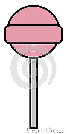 Pink lolipop, icon Vector Illustration