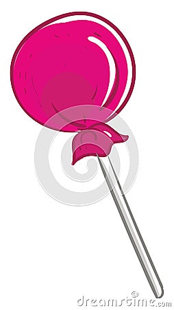 Pink lollipop, illustration, vector Vector Illustration