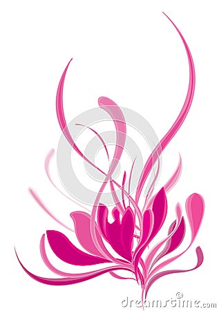 Pink lotus in abstract style Stock Photo