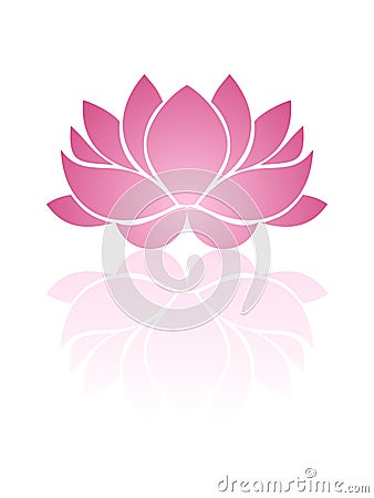 Pink lotus. Vector Illustration