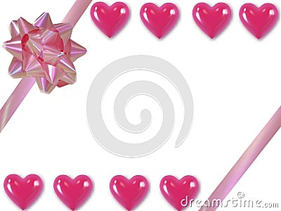 Pink love hearts Stock Photo