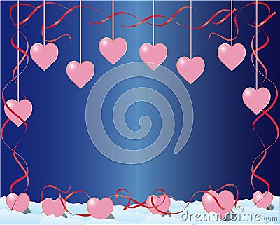 Pink love hearts Stock Photo