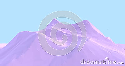 Pink low poly rocks. Graphic resources. 3D rendering. Stock Photo