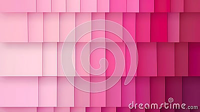 Pink and Magenta Geometric Shapes, A Gradient of Color in Abstract Rectangular Pattern Design, Creating a Visually Stock Photo