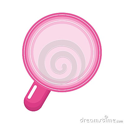 pink magnifying glass search Vector Illustration