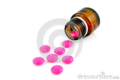 Pink medicine Stock Photo
