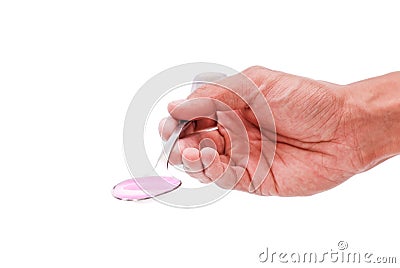 Pink Medicine For Indigestion Stock Photo