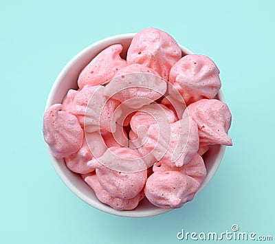 Pink meringues Stock Photo