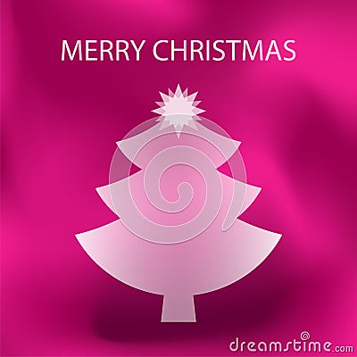 Pink merry christmas Vector Illustration