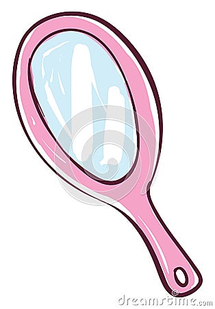 Pink mirror, illustration, vector Vector Illustration