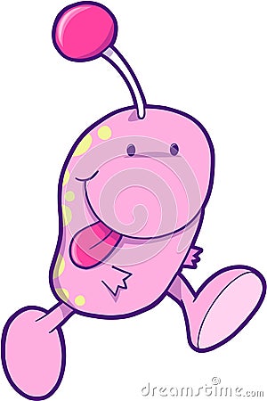 Pink Monster Vector Vector Illustration