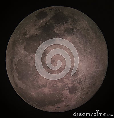 Pink Moon - April Full Moon Stock Photo