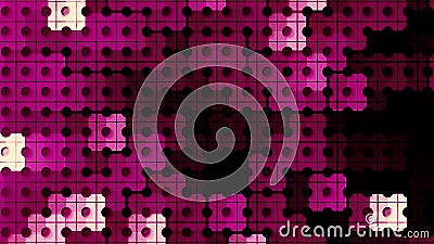 Pink mosaic. Motion. Geometric figures in abstraction made as a designer in a bright pink color. Stock Photo
