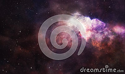 Pink nebula in deep space Stock Photo
