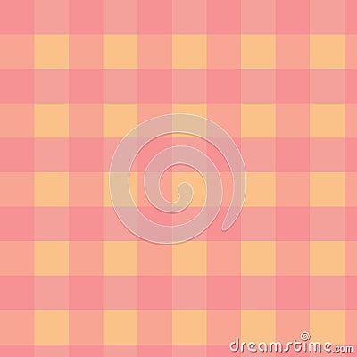 Pink and orange baby girl background, cute continuous gingham pattern.. Stock Photo
