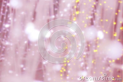 Pink orange pastel glitter background, lens bokeh effect Stock Photo