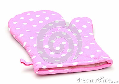 Pink oven glove Stock Photo