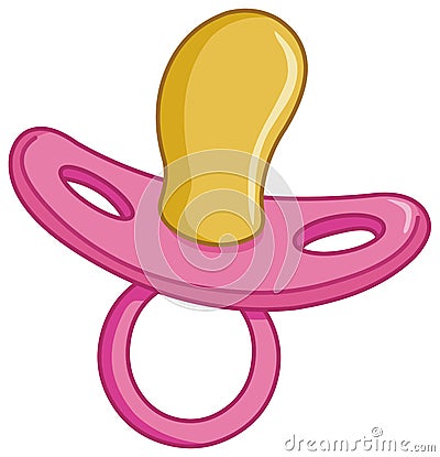 Pink pacifier Vector Illustration