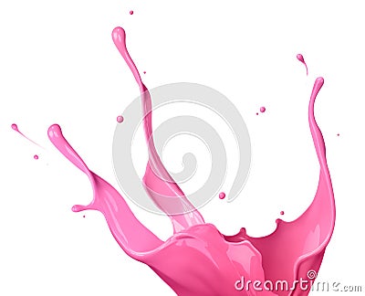 Pink paint splash Stock Photo