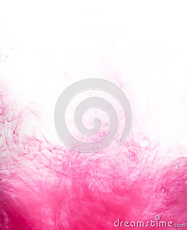 Pink paint in water abstract isolated background Stock Photo