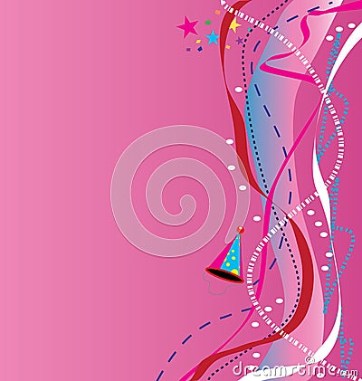 Pink party background Vector Illustration