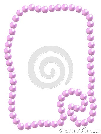 Pink pearl beads Stock Photo