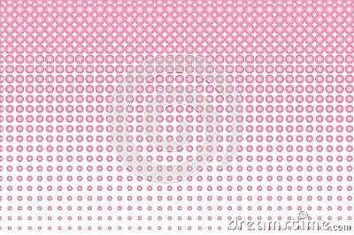 Pink pearl Halftone background. Digital gradient. Dotted pattern with circles, dots, point large scale. Vector Illustration