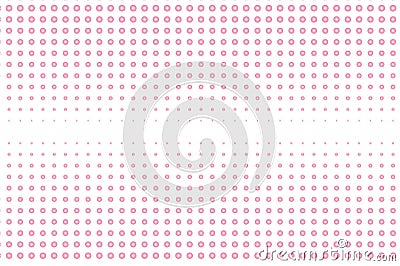 Pink pearl Halftone background. Digital gradient. Dotted pattern with circles, dots, point large scale. Vector Illustration